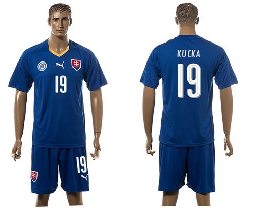 Slovakia #19 Kucka Blue Away Soccer Country Jersey